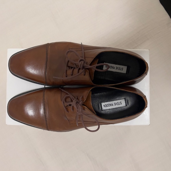 Steve Madden Men's Brown Leather Dress Shoes Size US 9 - Picture 5 of 9